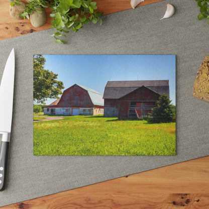 U R There Photography Atwell Road Trio Rustic Farmhouse Tempered-Glass Cutting Board