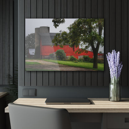 U R There Photography Five Lakes Road Red II Rustic Farmhouse Acrylic Wall Print