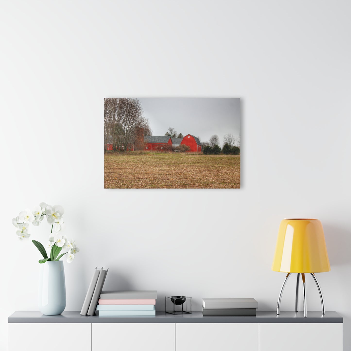 U R There Photography Kidder Road Reds Rustic Farmhouse Acrylic Wall Print