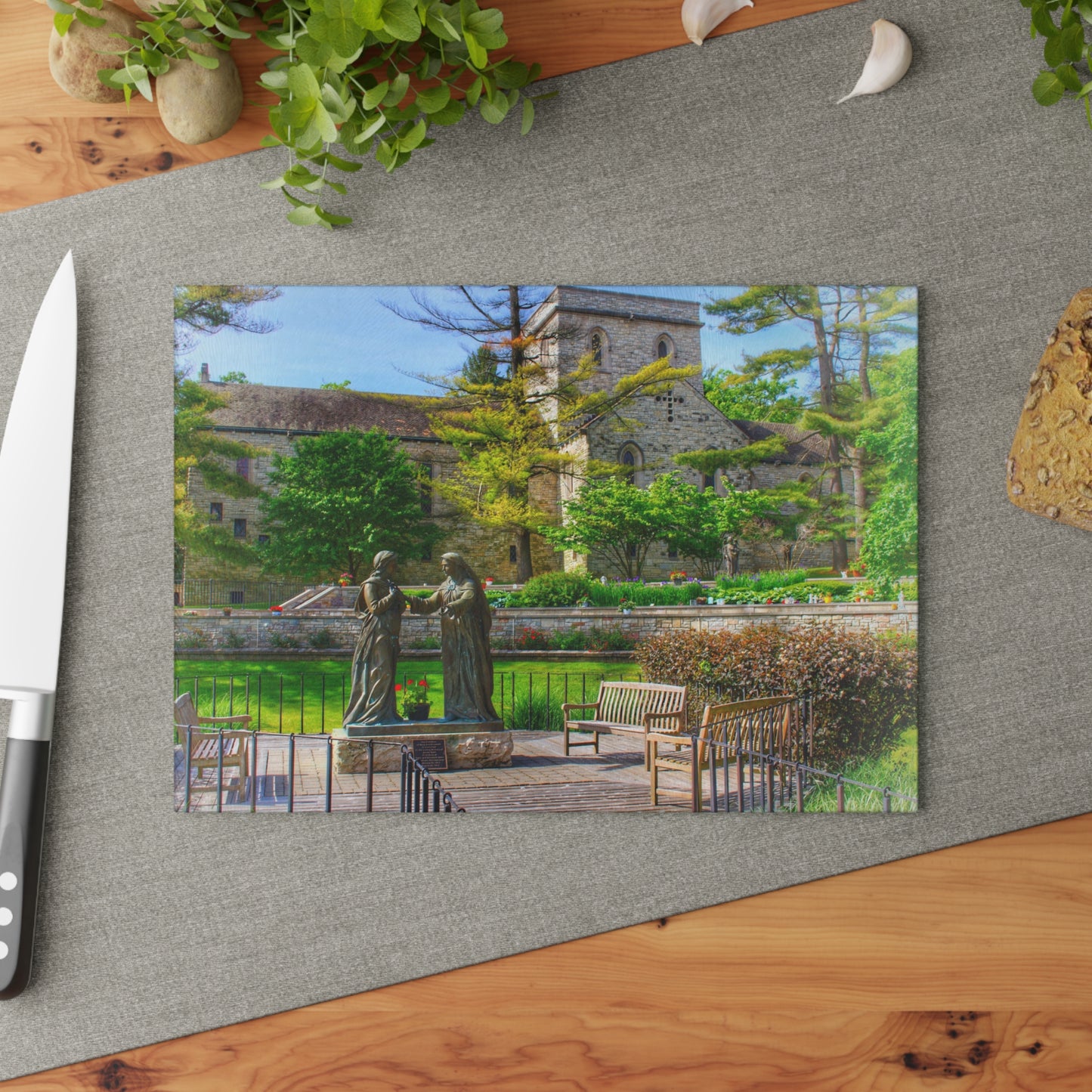 U R There Photography Saint Hugo of the Hills I Rustic Farmhouse Tempered-Glass Cutting Board