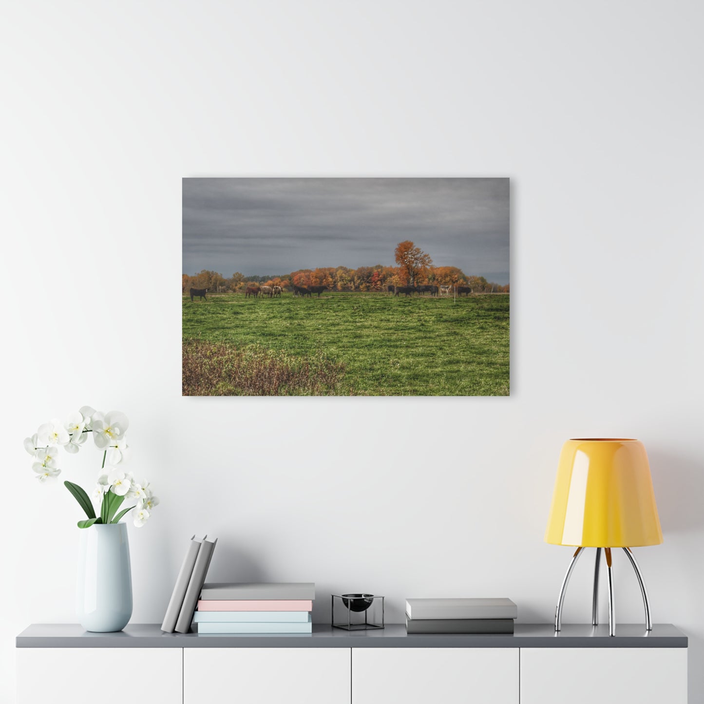 U R There Photography Oak Cows Rustic Farmhouse Acrylic Wall Print