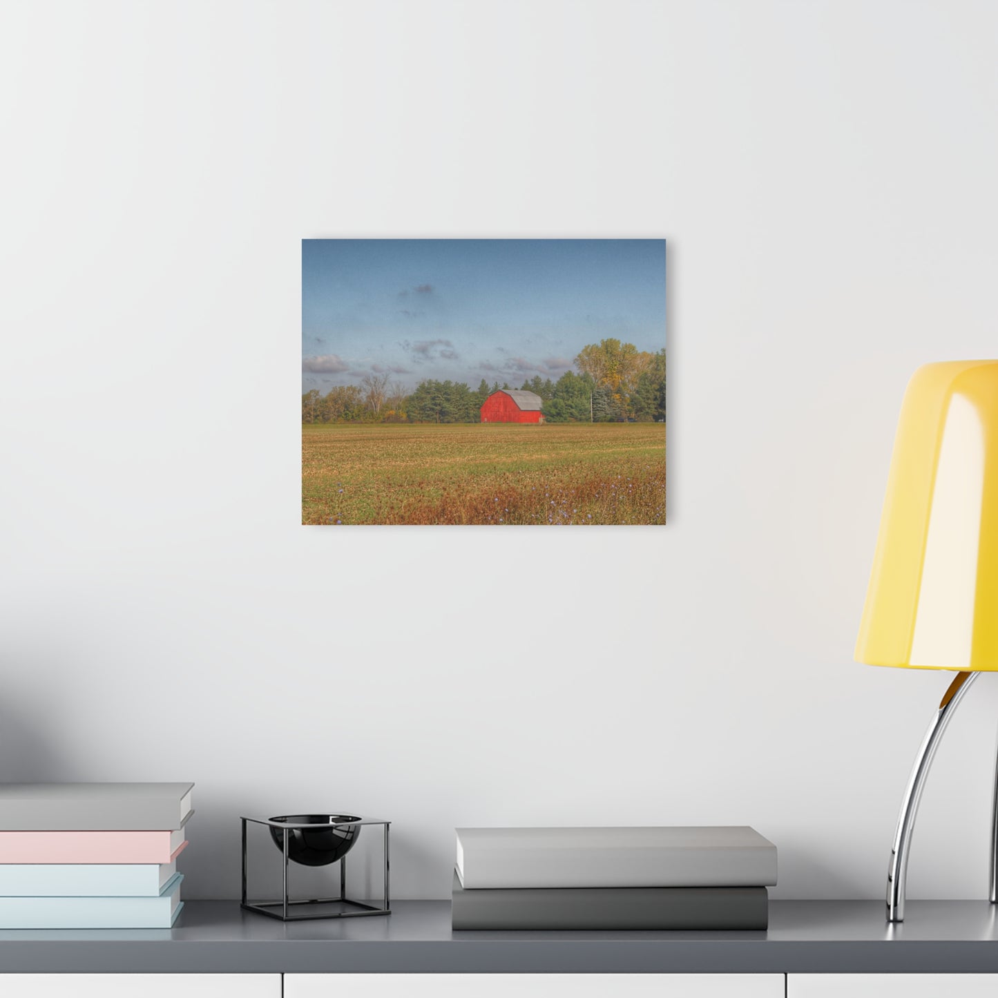 U R There Photography Fargo Road Little Red Rustic Farmhouse Acrylic Wall Print
