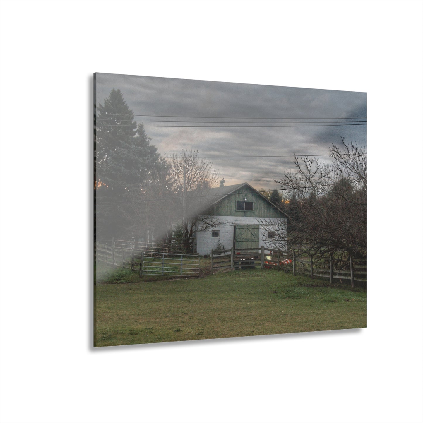 U R There Photography Myers Road Hidden White Rustic Farmhouse Acrylic Wall Print