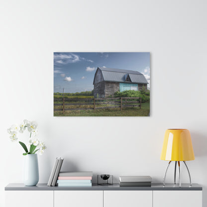 U R There Photography Harris Road Grey Rustic Farmhouse Acrylic Wall Print