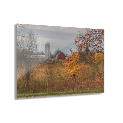 U R There Photography Vienna Road Red and Silo Rustic Farmhouse Acrylic Wall Print