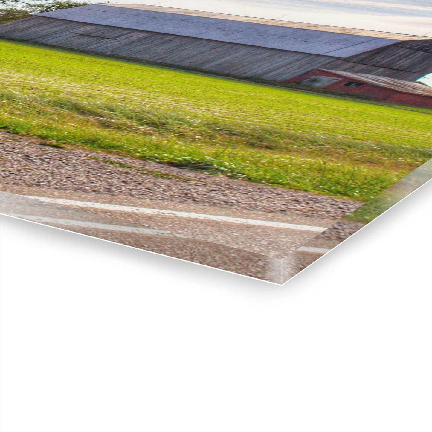 U R There Photography North Gera Road Red Rustic Farmhouse Acrylic Wall Print