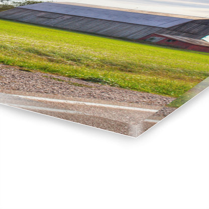 U R There Photography North Gera Road Red Rustic Farmhouse Acrylic Wall Print