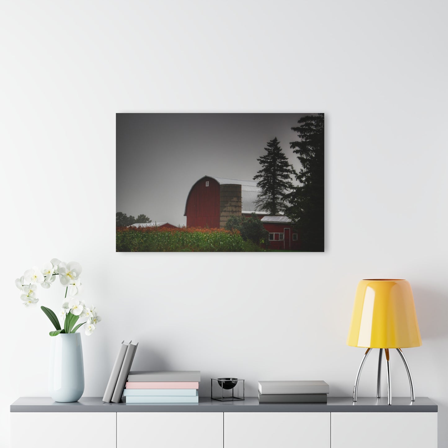 U R There Photography Beyond the Fog on Haines Rustic Farmhouse Acrylic Wall Print