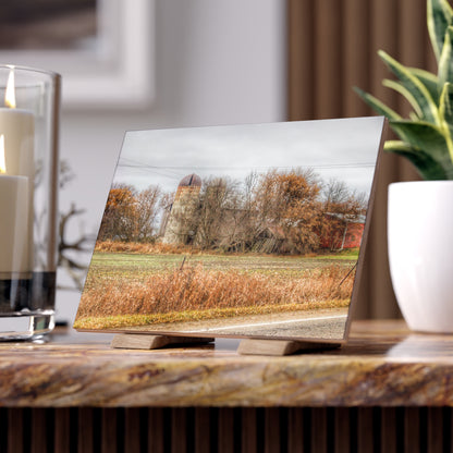 U R There Photography Burnside Road Grey II Rustic Farmhouse Decorative Ceramic Tile