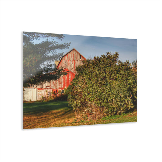U R There Photography Cade Road Red II Rustic Farmhouse Acrylic Wall Print