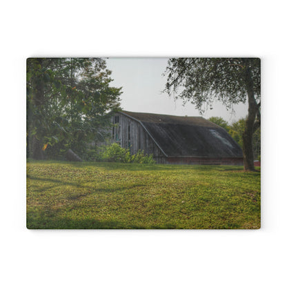 U R There Photography Hidden on Schott Road Rustic Farmhouse Tempered-Glass Cutting Board