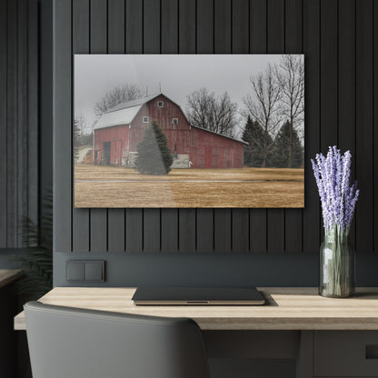 U R There Photography Daley Road Red I Rustic Farmhouse Acrylic Wall Print