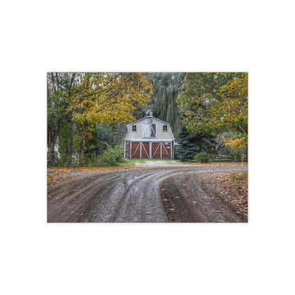 U R There Photography Barn at the Bend Rustic Farmhouse Decorative Ceramic Tile