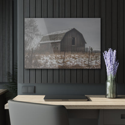 U R There Photography South Kirk Road Grey Rustic Farmhouse Acrylic Wall Print
