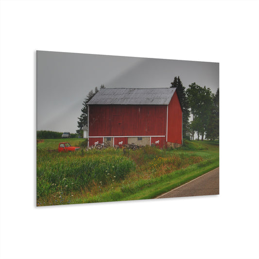 U R There Photography Brown Road Horse Barn I Rustic Farmhouse Acrylic Wall Print