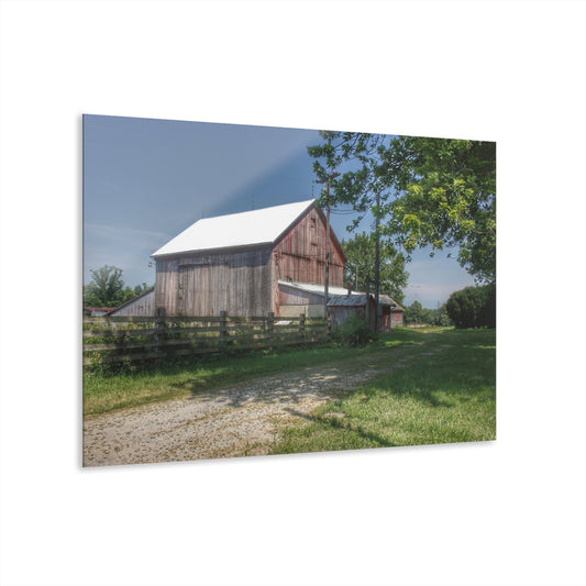 U R There Photography Castle Road Cow Barn II Rustic Farmhouse Acrylic Wall Print