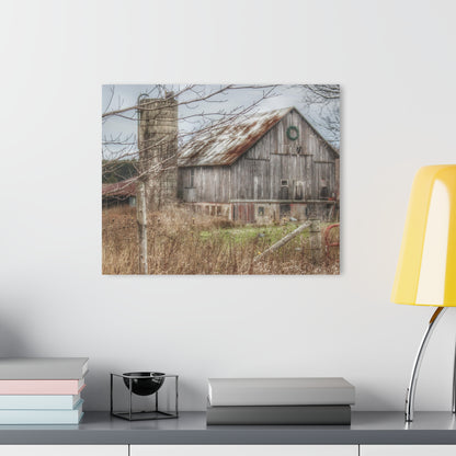U R There Photography Churchill Christmas Barn I Rustic Farmhouse Acrylic Wall Print