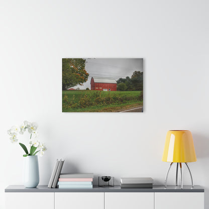 U R There Photography Bronson Lake Road Red Rustic Farmhouse Acrylic Wall Print