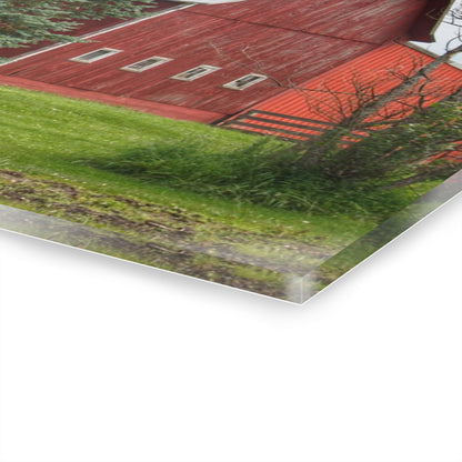 U R There Photography German Road Red I Rustic Farmhouse Acrylic Wall Print