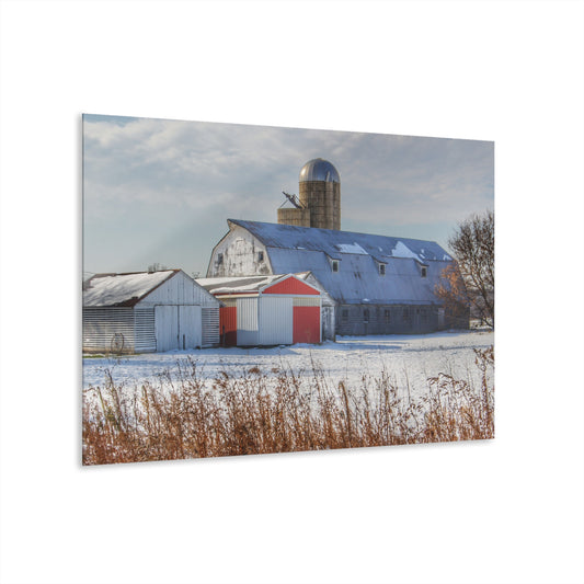 U R There Photography Shoemaker Road Grey Rustic Farmhouse Acrylic Wall Print