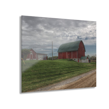 U R There Photography Elmwood Road Reds Rustic Farmhouse Acrylic Wall Print