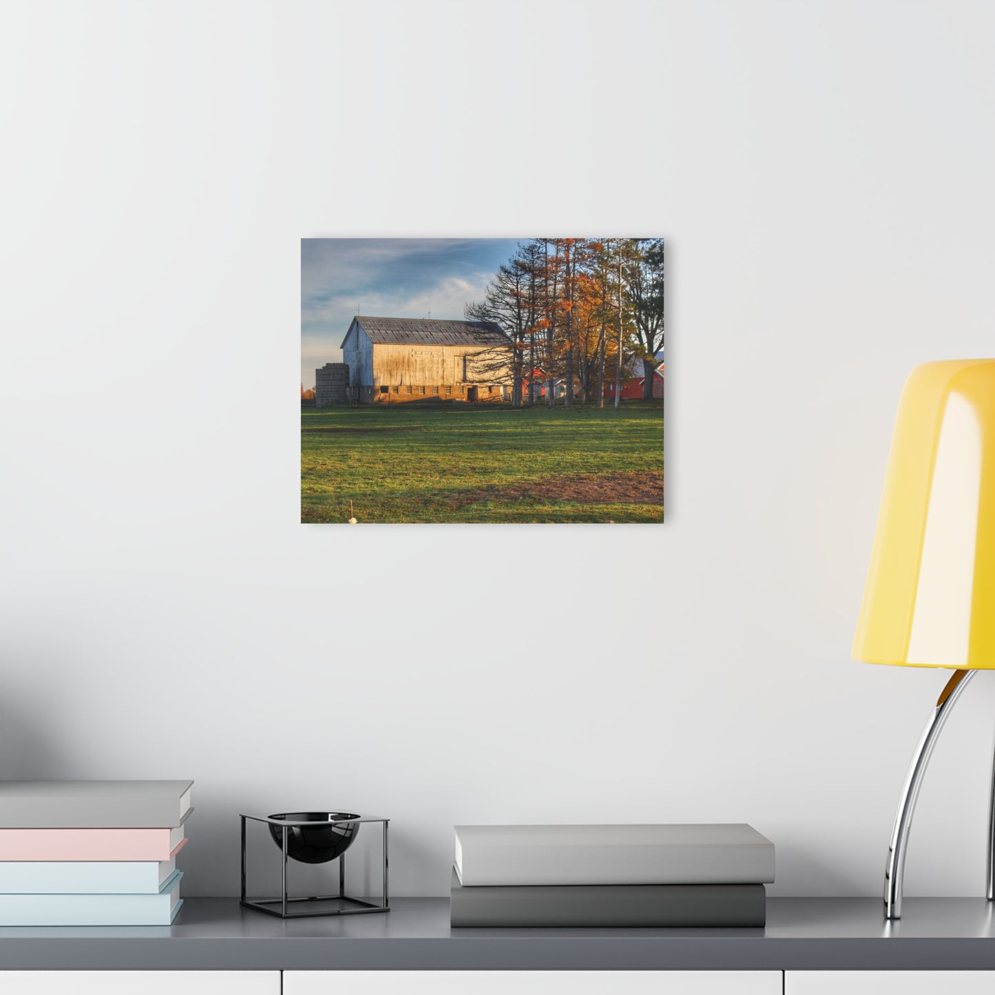 U R There Photography Peck Road White Rustic Farmhouse Acrylic Wall Print