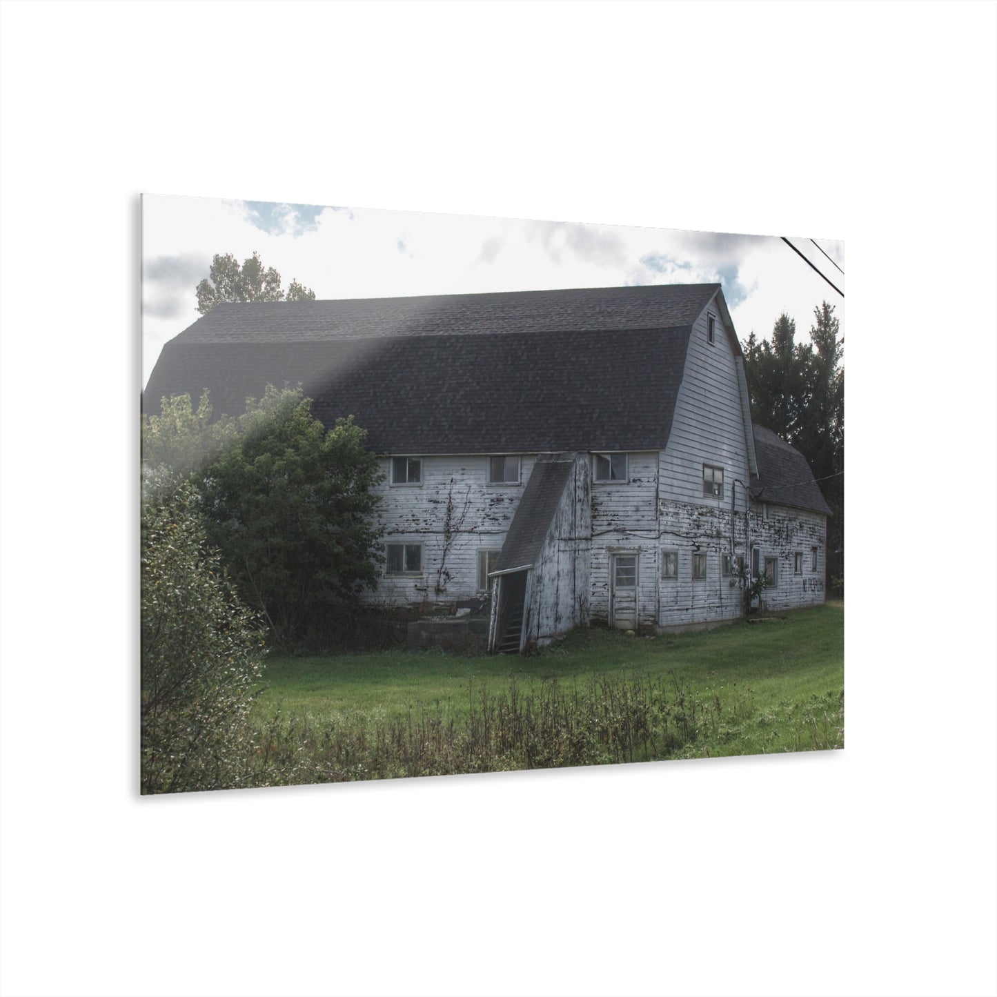 U R There Photography Metamora M-24 White Rustic Farmhouse Acrylic Wall Print