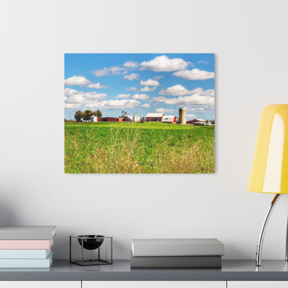 U R There Photography Pattison Road Farm Across the Field II Rustic Farmhouse Acrylic Wall Print