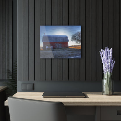 U R There Photography Rochester Red on a Spring Morning Rustic Farmhouse Acrylic Wall Print