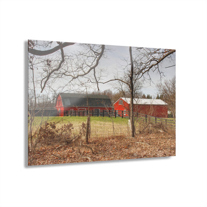U R There Photography Hidden Hosner Reds Rustic Farmhouse Acrylic Wall Print