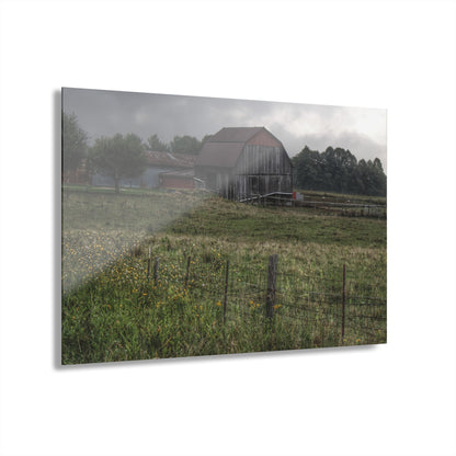 Barn Boutique Modern Farmhouse Acrylic Wall Print| Newark Road Tilted Grey