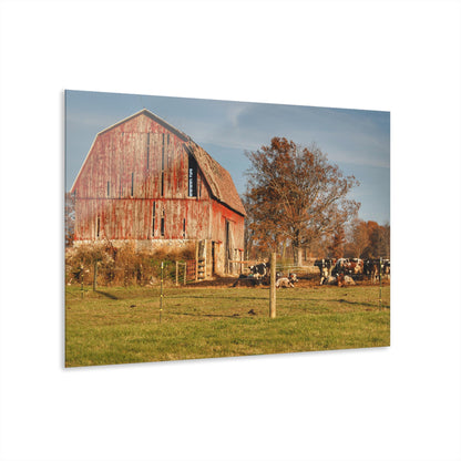 U R There Photography Marathon Road Red Rustic Farmhouse Acrylic Wall Print