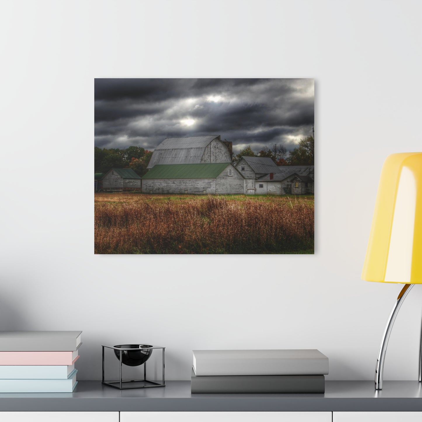 U R There Photography Farnsworth Road White Rustic Farmhouse Acrylic Wall Print