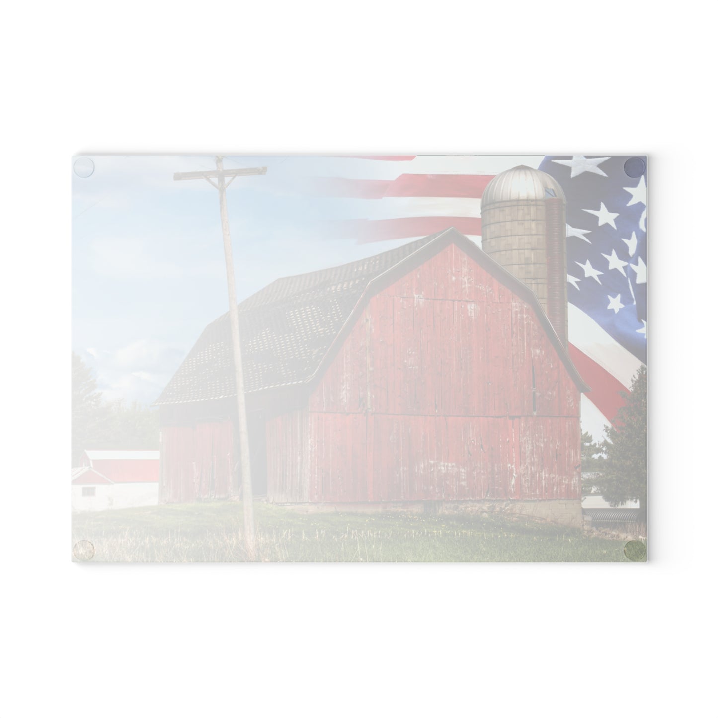 U R There Photography An American Farm I Rustic Farmhouse Tempered-Glass Cutting Board