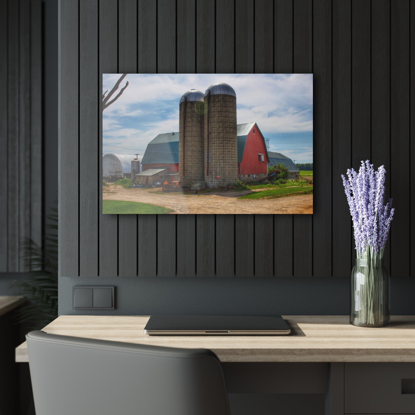 U R There Photography South Washburn Red Rustic Farmhouse Acrylic Wall Print