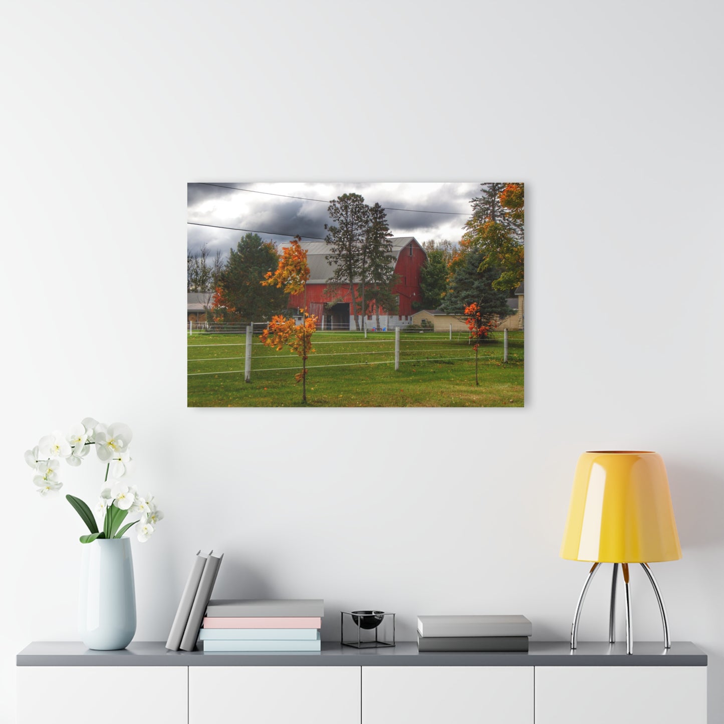 U R There Photography Farnsworth Road Red I Rustic Farmhouse Acrylic Wall Print