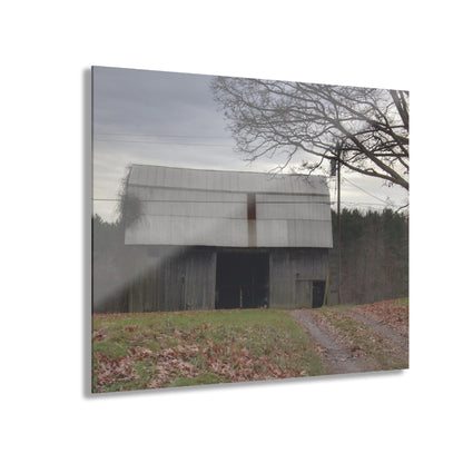 U R There Photography Grey Horse Barn Rustic Farmhouse Acrylic Wall Print