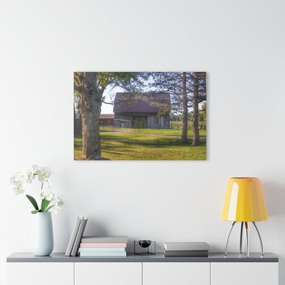 U R There Photography Newark Road Tilted Grey II Rustic Farmhouse Acrylic Wall Print
