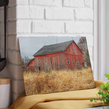 U R There Photography Harrington Road Red Rustic Farmhouse Tempered-Glass Cutting Board