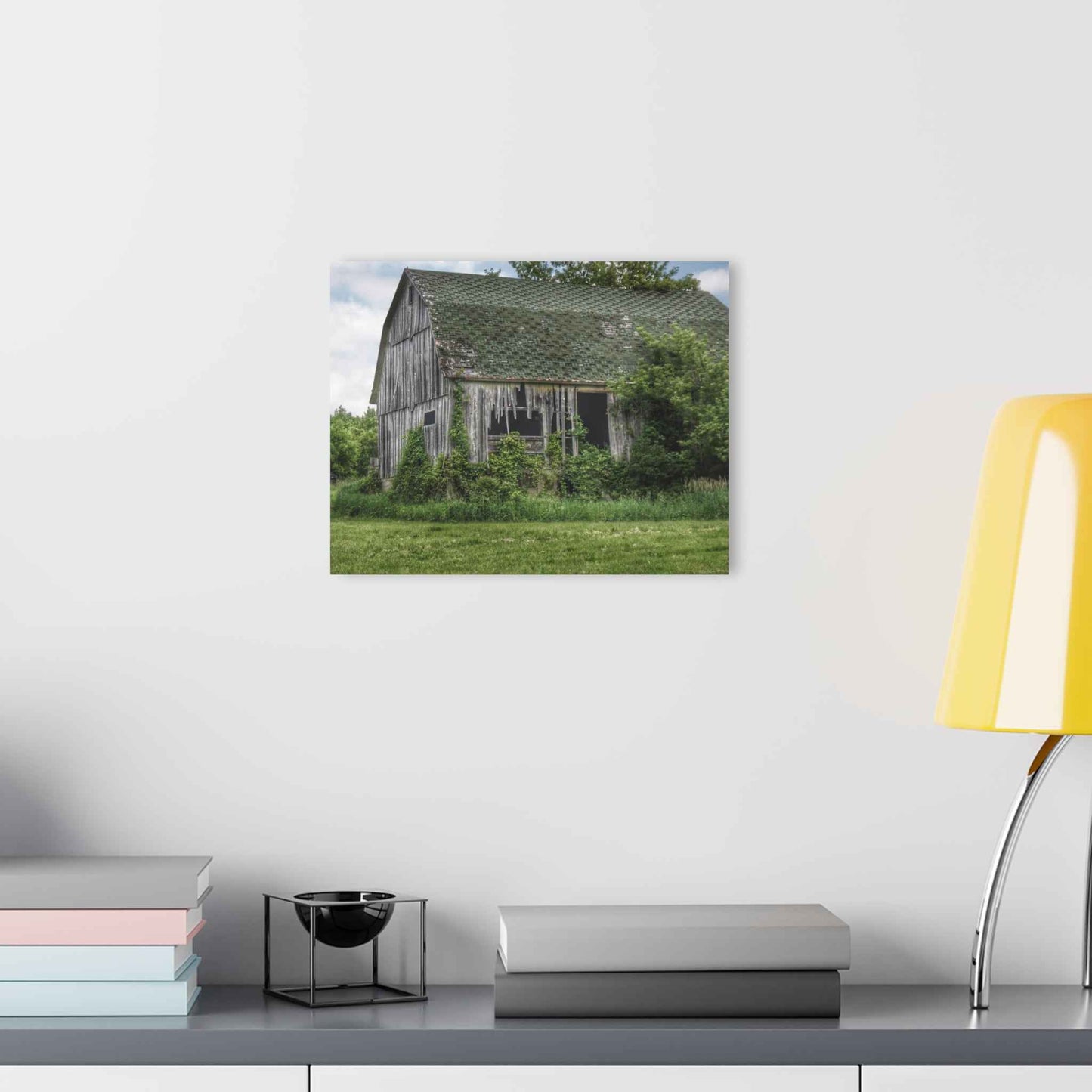 U R There Photography Hunters Creek Forgotten Grey Rustic Farmhouse Acrylic Wall Print