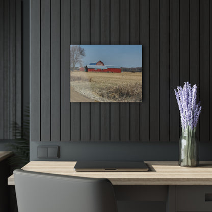 U R There Photography Romeo Plank Road Reds II Rustic Farmhouse Acrylic Wall Print
