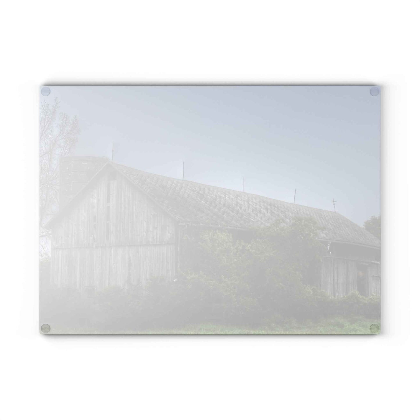 U R There Photography Wilder Road Grey I Rustic Farmhouse Tempered-Glass Cutting Board