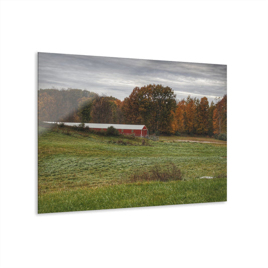 U R There Photography Bronson Lake Hidden Red I Rustic Farmhouse Acrylic Wall Print