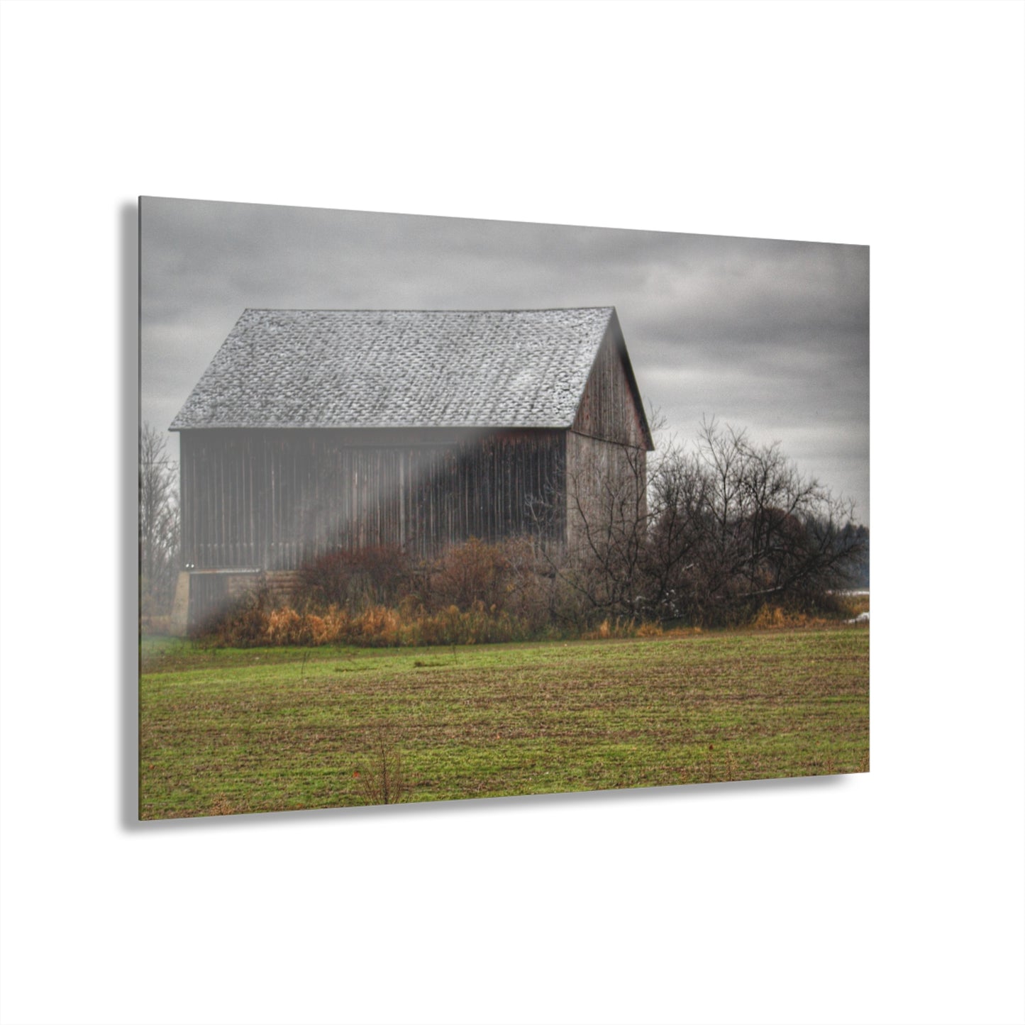 U R There Photography Brown City Road Grey Rustic Farmhouse Acrylic Wall Print