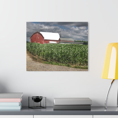 U R There Photography Millington Road Reds Rustic Farmhouse Acrylic Wall Print