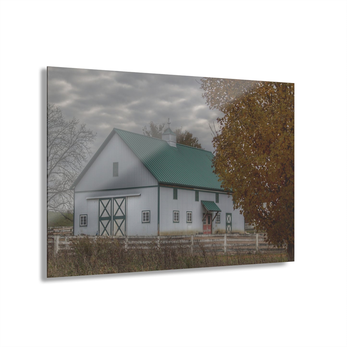 U R There Photography Millville Road White Rustic Farmhouse Acrylic Wall Print
