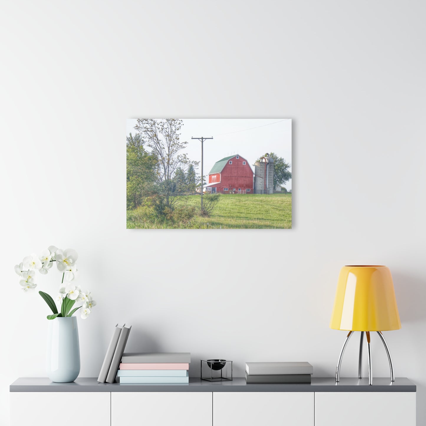 U R There Photography Stewart Road Red I Rustic Farmhouse Acrylic Wall Print