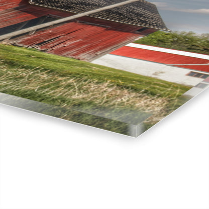 U R There Photography Hollenbeck Road Red II Rustic Farmhouse Acrylic Wall Print