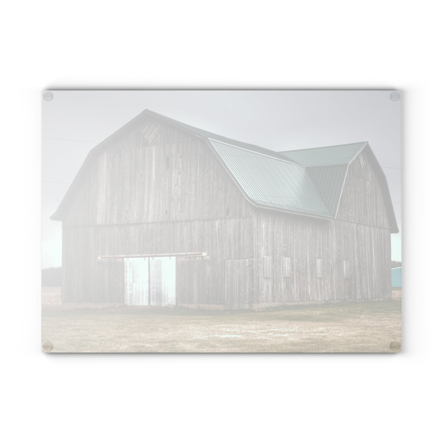 Barn Boutique Rustic Tempered-Glass Cutting Board| Loomis Road Grey