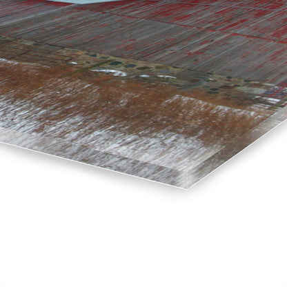 U R There Photography Lake Pleasant Stone Red and Little Grey Rustic Farmhouse Acrylic Wall Print